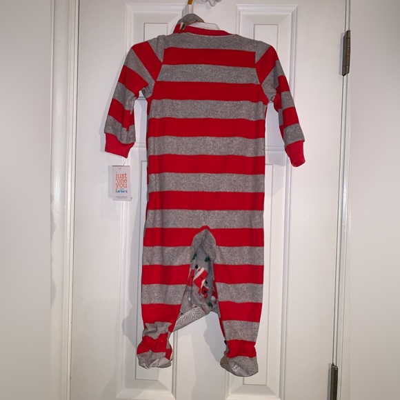 Carter’s just one you African-American Santa fleece footed pajamas Holiday Set - Picture 11 of 13